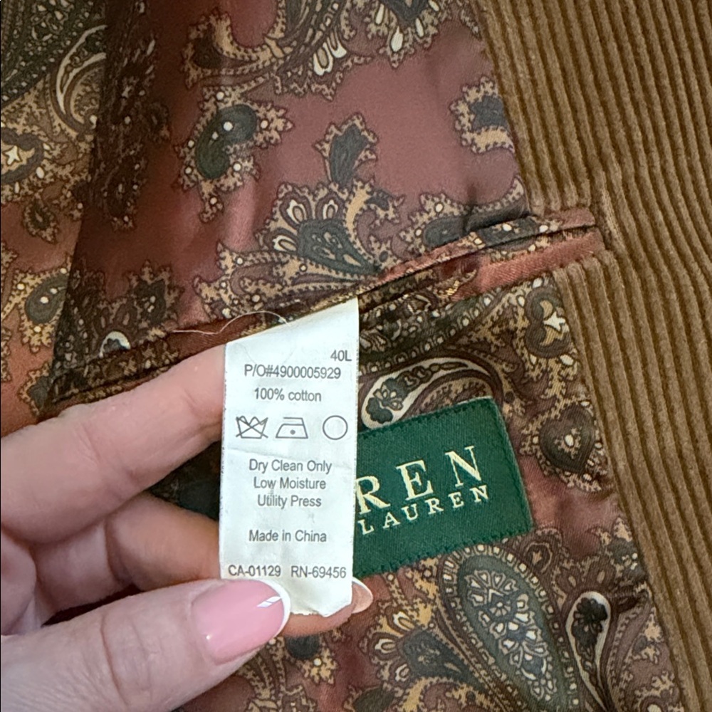 Lauren Ralph Lauren Tan Corduroy Blazer - Picture 2 of 15
